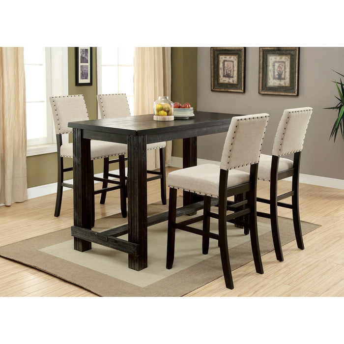Sania 5 Pc Bar Table Set Black