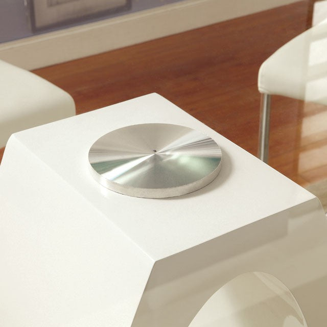 LODIA II White Round Counter Ht. Table