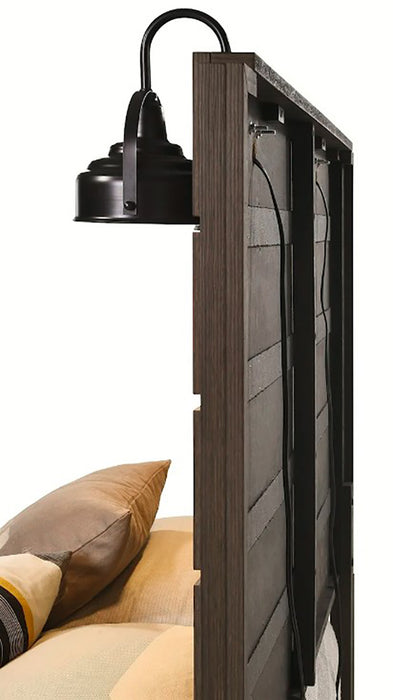 Crown Mark Furniture Carter Full Platform Bed in Brown