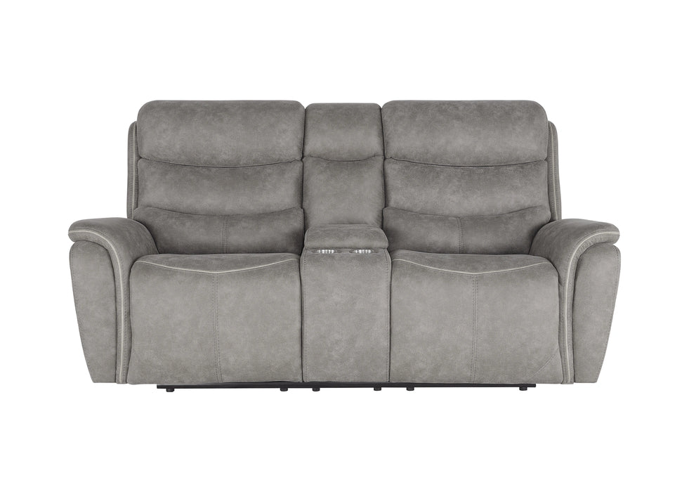Kamari Console Loveseat W/Pwr Hr & Fr-Gray
