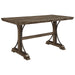 Crown Mark Quincy Rectangular Counter Height Table in Light Brown image