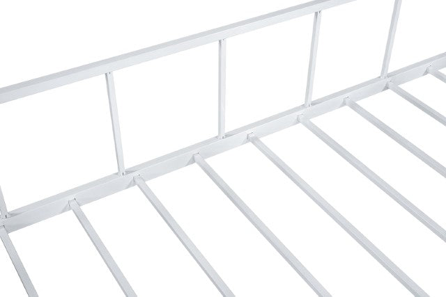 Rhonda Twin Loft Bed White, Silver, & Black