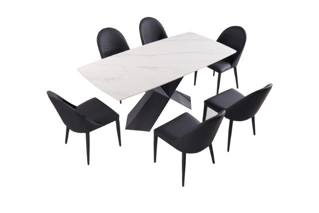 Lenvik 7 Pc Dining Table Set White